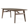 Cid Estele Dining Table-Wenge Brown Solid Wood-Rectangular 95 Inch