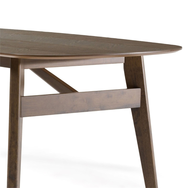 Cid Estele Dining Table-Wenge Brown Solid Wood-Rectangular 95 Inch