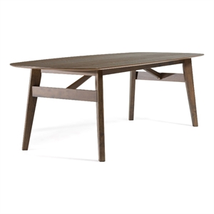 Cid Estele Dining Table-Wenge Brown Solid Wood-Rectangular 95 Inch