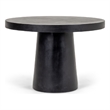 Cid Deso Dining Table-Black Concrete and Tapered Base-Round 43 Inch Top