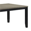 Emoi Dining Table-71 Inch Rectangular Gray Oak Wood Top-Black Legs