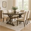 Omal Dining Table-79 Inch Brown Wood Tabletop-X Shaped Legs