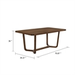 Lere Dining Table-Antique Style Brown Wood-Spacious 71 Inch Rectangular Top