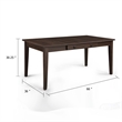 Wogy Dining Table-66 Inch Brown Wood Top-Lift Top Storage-2 Drawers