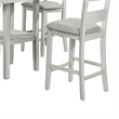 Losy 5pc Counter Height Table and 4 Chairs Set-White Driftwood-Gray
