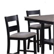 Losy 5pc Counter Height Table and 4 Chairs Set-Square Wood Top-Gray