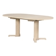 Hiny Dining Table-Pedestal Base-Extendable 60-78 Inch White Wood Top