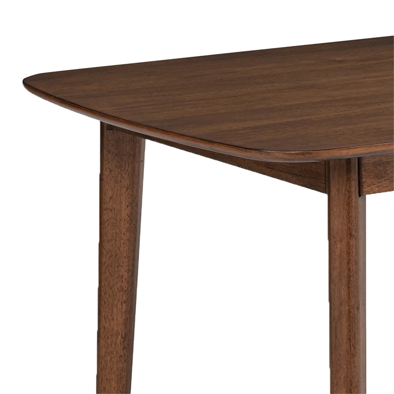 Lexy Rectangular Dining Table-Angled Legs-Walnut Solid Wood-71 Inch