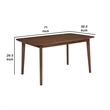 Lexy Rectangular Dining Table-Angled Legs-Walnut Solid Wood-71 Inch