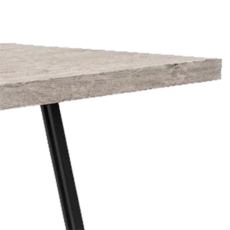 Toty Rectangular Dining Table-Pedestal Base-Black Rubberwood 84 Inch Top