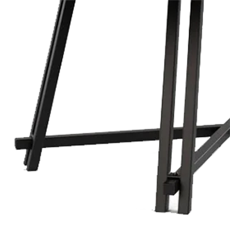 Toty Rectangular Dining Table-Pedestal Base-Black Rubberwood 84 Inch Top