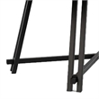 Toty Rectangular Dining Table-Pedestal Base-Black Rubberwood 84 Inch Top