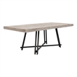 Toty Rectangular Dining Table-Pedestal Base-Black Rubberwood 84 Inch Top