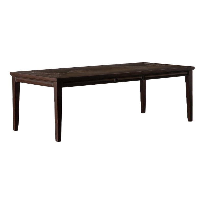 Witzy Dining Table-Espresso Brown Solid Poplar Wood-90 Inch Rectangular Top