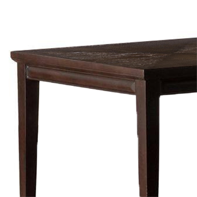 Witzy Dining Table-Espresso Brown Solid Poplar Wood-90 Inch Rectangular Top