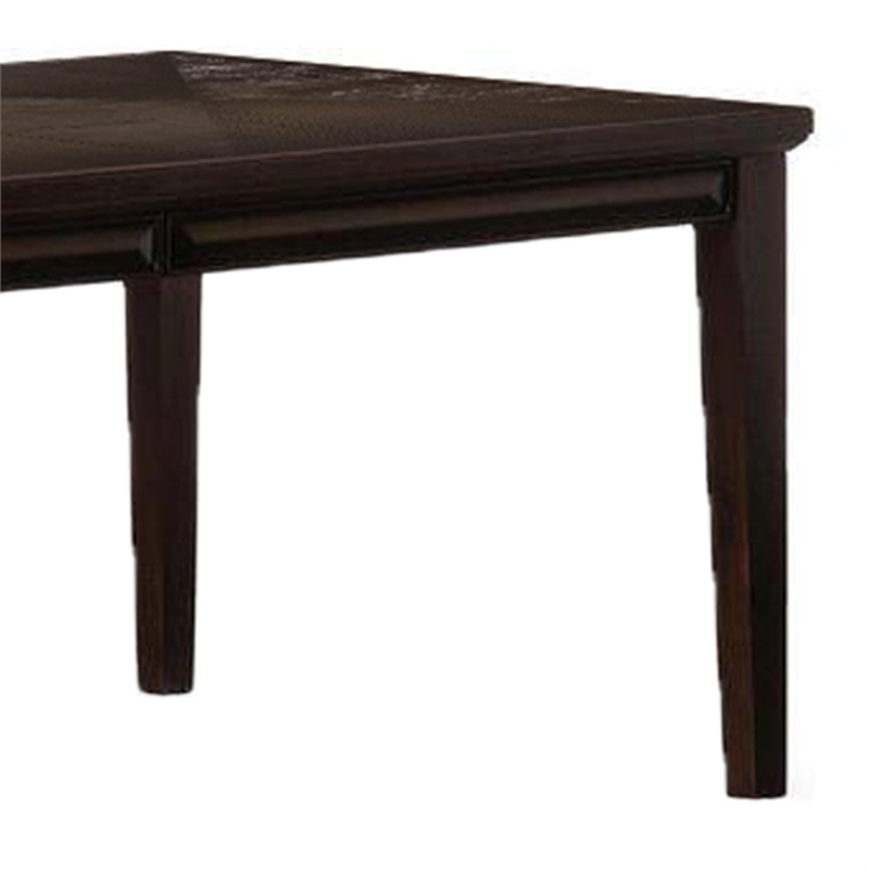 Witzy Dining Table-Espresso Brown Solid Poplar Wood-90 Inch Rectangular Top
