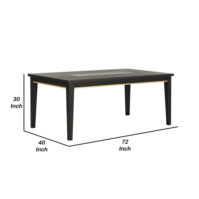 Yada Dining Table-Espresso Brown Rectangular 72 Inch Top
