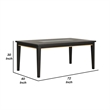 Yada Dining Table-Espresso Brown Rectangular 72 Inch Top
