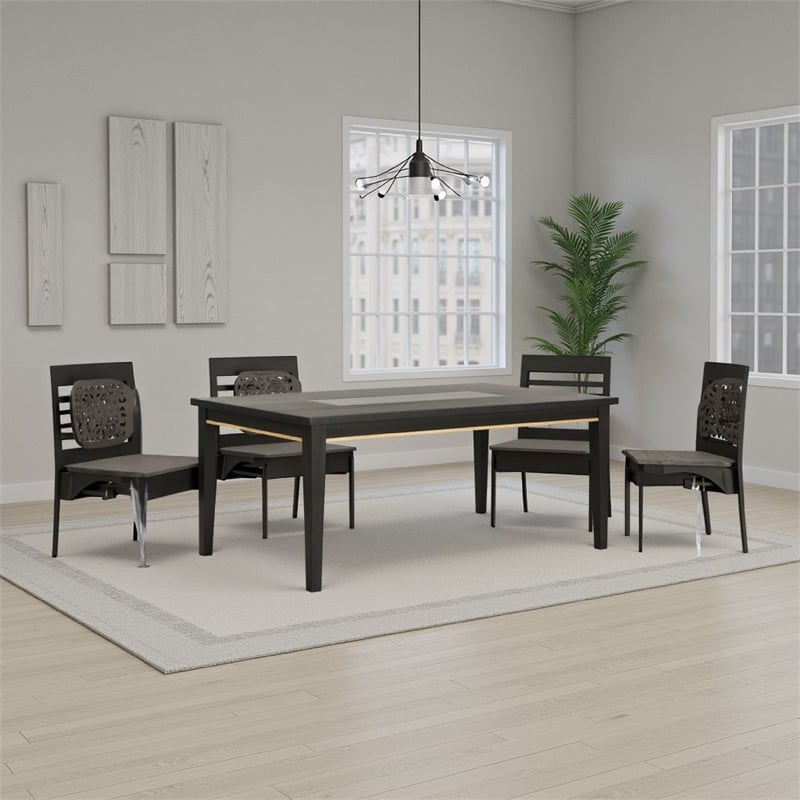 Yada Dining Table-Espresso Brown Rectangular 72 Inch Top