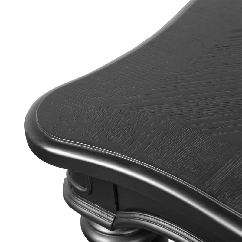 Hixe Dining Table-Black Wood-Turned Legs-Rectangular 84 Inch Top
