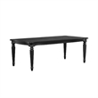 Hixe Dining Table-Black Wood-Turned Legs-Rectangular 84 Inch Top