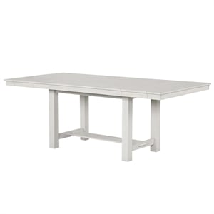 Rone Extendable Dining Table-White Oak Wood-60-84 Inch Plank Top