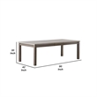 Gris Dining Table-Dual-Tone Gray-Rectangular 90 Inch Top