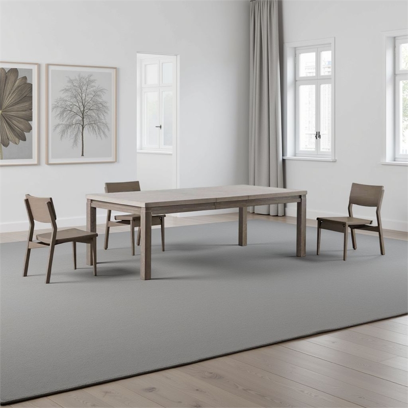 Gris Dining Table-Dual-Tone Gray-Rectangular 90 Inch Top