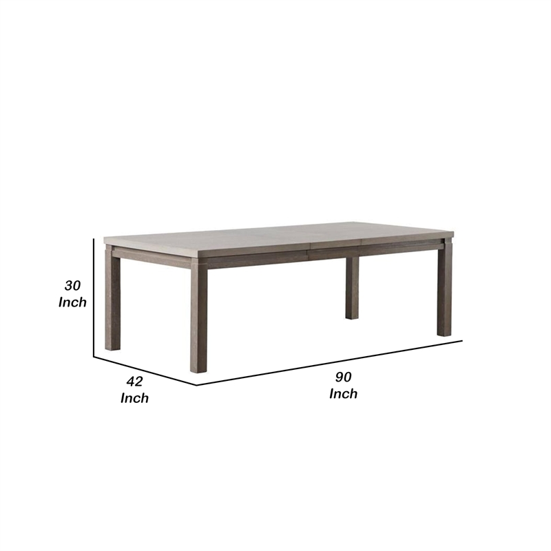 Gris Dining Table-Dual-Tone Gray-Rectangular 90 Inch Top