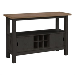 Riby Sideboard Buffet Server Cabinet-Wine Racks-2 Doors-Black 52 Inch