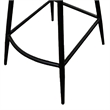 Isha Counter Stool Chair Set of 2-Brown Faux Leather-Black Iron
