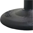 Gevy Counter Height Stool-Round Green Leather Seat with Black Iron Base