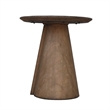 Rela Side End Table-22 Inch Round Top w Tapered Base-Antique Brown