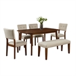 Goko Dining Chair Set of 2-Earthy Yellow Tufted Backrest-Brown Wood