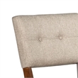 Goko Dining Chair Set of 2-Earthy Yellow Tufted Backrest-Brown Wood