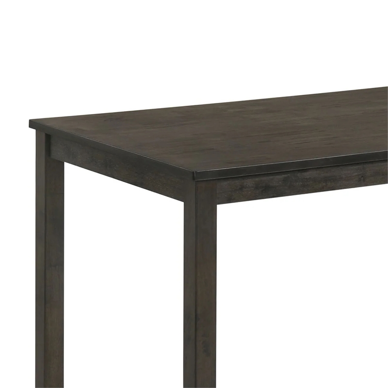 Muly Dining Table-43 Inch Rectangular Top-Gray-Brown Wood Legs