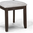 Wogy Side Dining Chair Set of 2-Brown Wood Ladder Backrest-Off White Seats