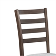 Wogy Side Dining Chair Set of 2-Brown Wood Ladder Backrest-Off White Seats