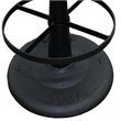 Myra Mushroom Counter Stool-Brown Ribbed Leather-Dark Gray Iron Base