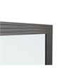 Cid Resu Dresser Mirror-Gray Slatted Frame-41 Inch-Engineered Wood
