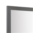 Cid Resu Dresser Mirror-Gray Slatted Frame-41 Inch-Engineered Wood
