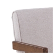 Cid Jose Dining Chair Set of 2-Beige Polyester-Walnut Brown Wood
