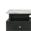Fiaz 71 Inch TV Stand Media Cabinet-3 Drawers w 2 Shelves-White Top