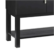 Amber Sideboard Buffet Server Cabinet-2 Cabinets and 2 Shelves-Black