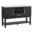 Amber Sideboard Buffet Server Cabinet-2 Cabinets and 2 Shelves-Black