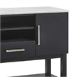 Amber Sideboard Buffet Server Cabinet-2 Cabinets and 2 Shelves-Black