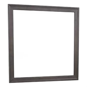 Dresser Mirror-Charcoal Gray Poplar Wood Frame-Square 40 Inch