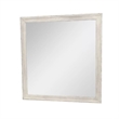 Dresser Mirror-Antique White Poplar Wood Frame-Square 40 Inch