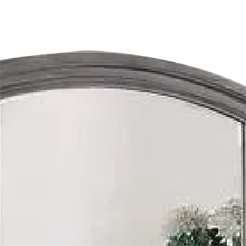 Dresser Mirror-Gray Pine Wood Frame-Farmhouse Carved Details 36x42