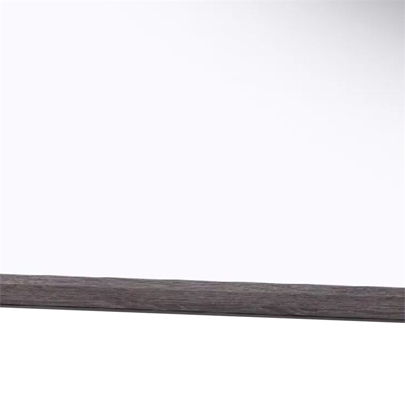 Dresser Mirror-Foil Gray Solid Wood-35x39 Broad Frame Design